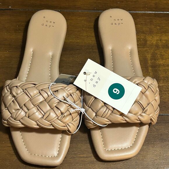 a new day Shoes - COPY - A New Day Women's Tan Carissa Woven Strap Open-Toe Sandals Memory Foam S…